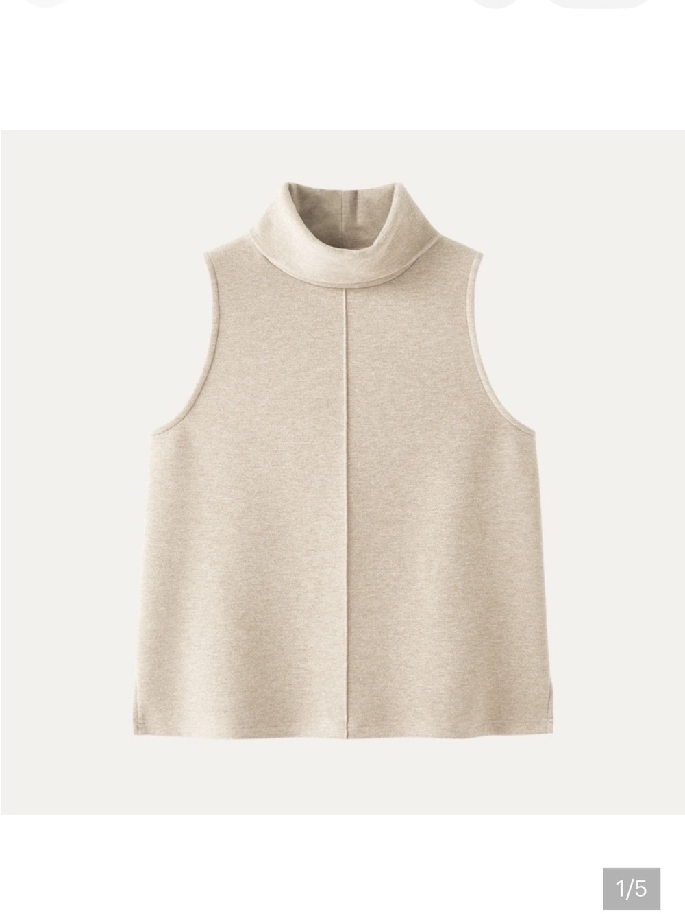 OGL TURTLENECK SLEEVELESS CREAM FUZZ LUXX NWT